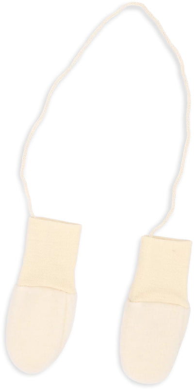 Wool Fleece Baby Mittens - Natural