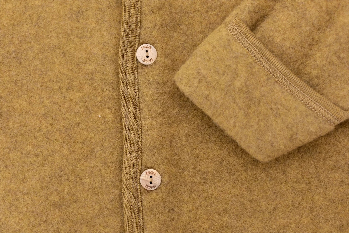 Wool Fleece Hooded Overall - Saffron