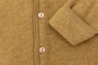 Wool Fleece Hooded Overall - Saffron