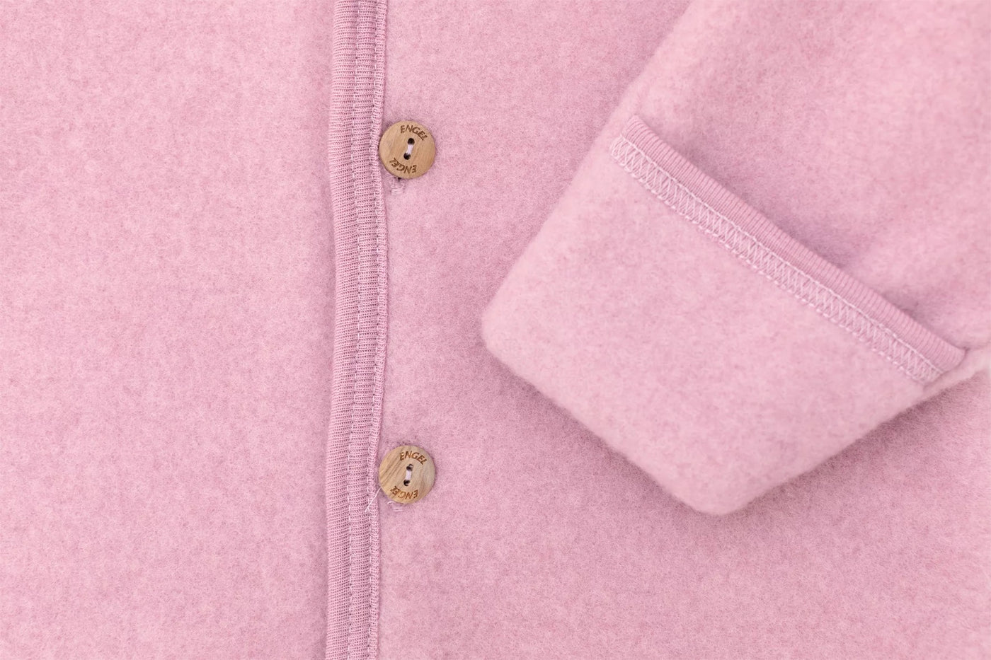 Wool Fleece Hooded Overall - Rosewood