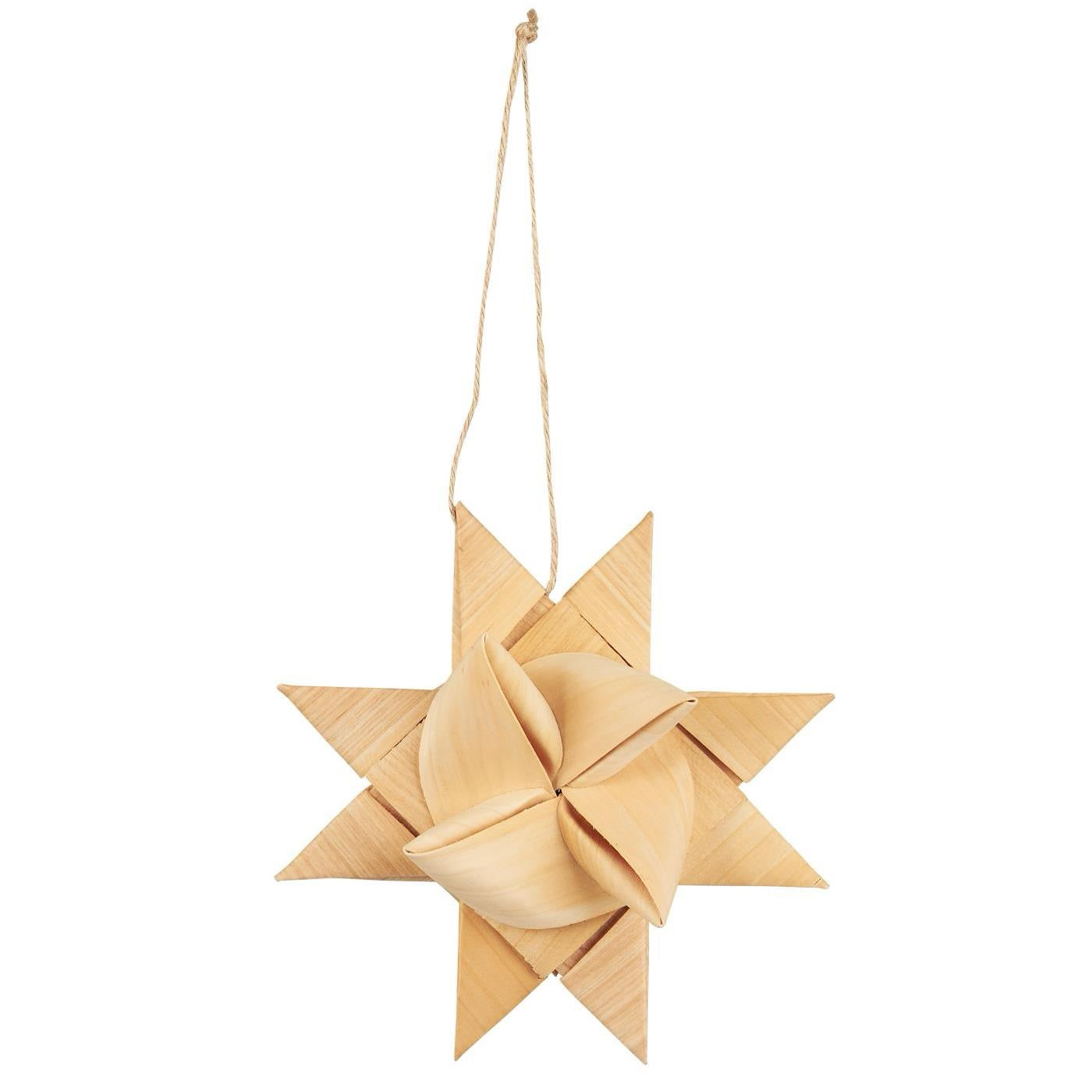 Hanging Star - Braided Wood Chip Ornament