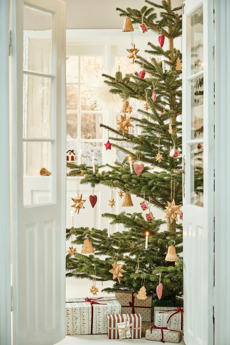 Hanging Star - Braided Wood Chip Ornament