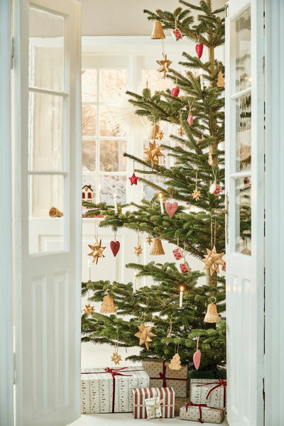 Hanging Star - Braided Wood Chip Ornament