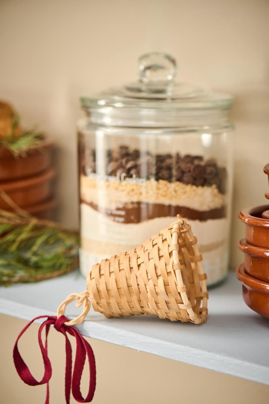 Bell - Braided Wood Chip Ornament