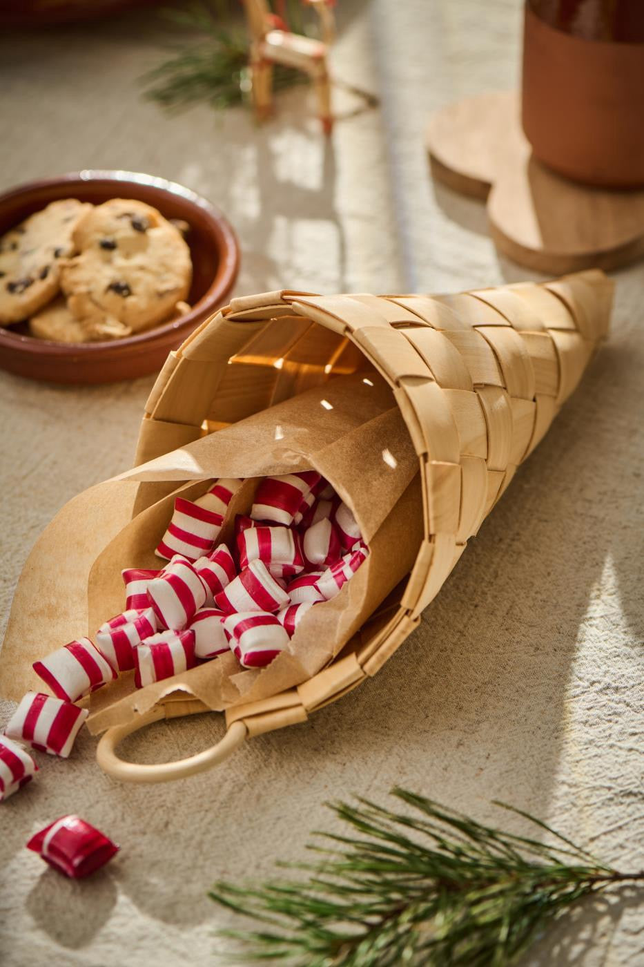 Cone - Braided Wood Chip Ornament