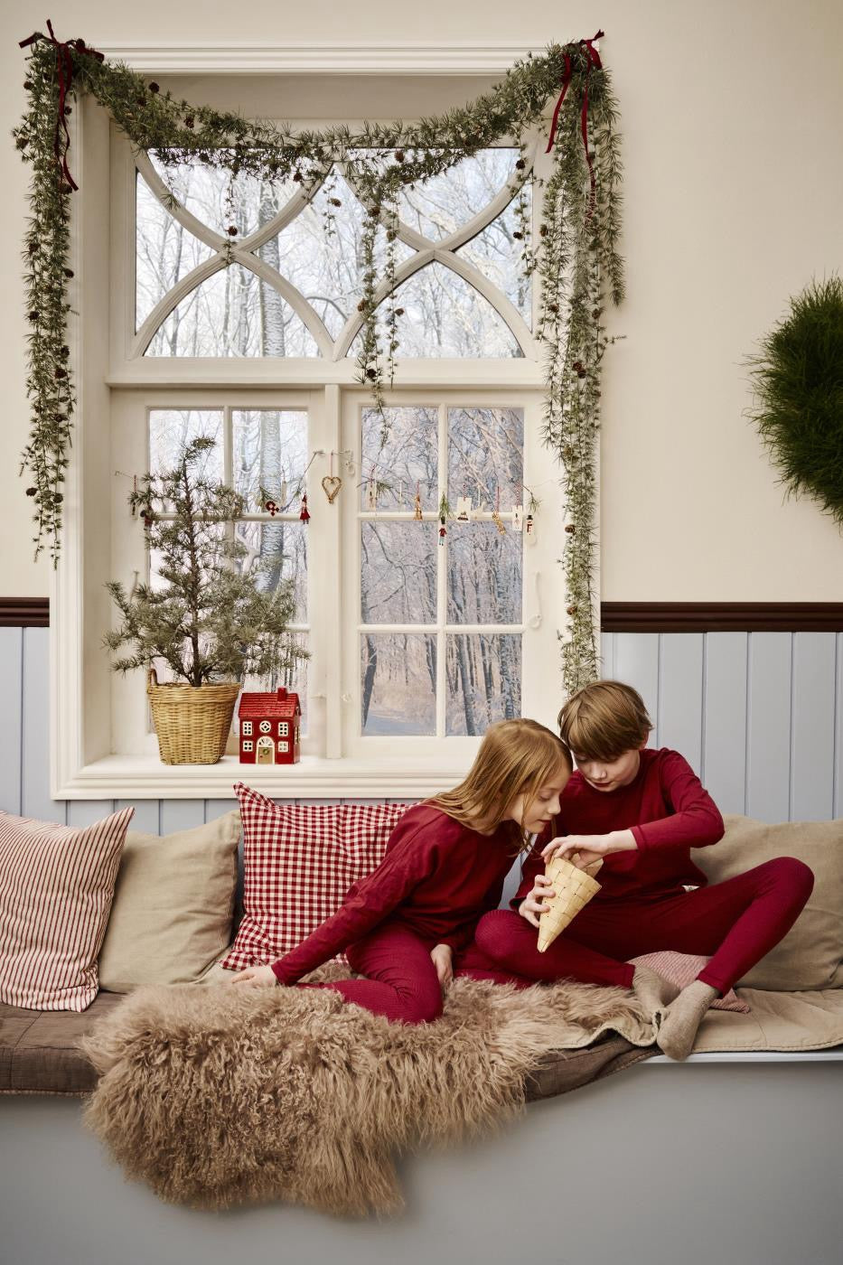 Cone - Braided Wood Chip Ornament