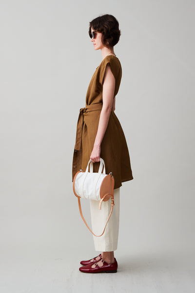 Harper Dress - Brown Linen