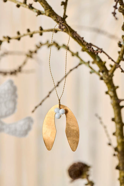 Gift Hanger Mistletoe with Beads