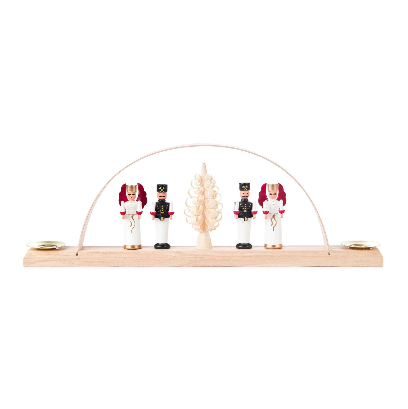 Wooden Candle Arc - Angel and Miner