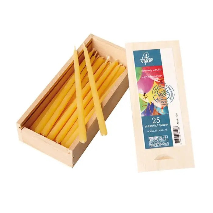 Beeswax Birthday Candle
