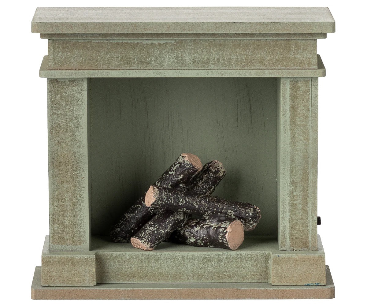 Fireplace, Miniature - Dusty Green