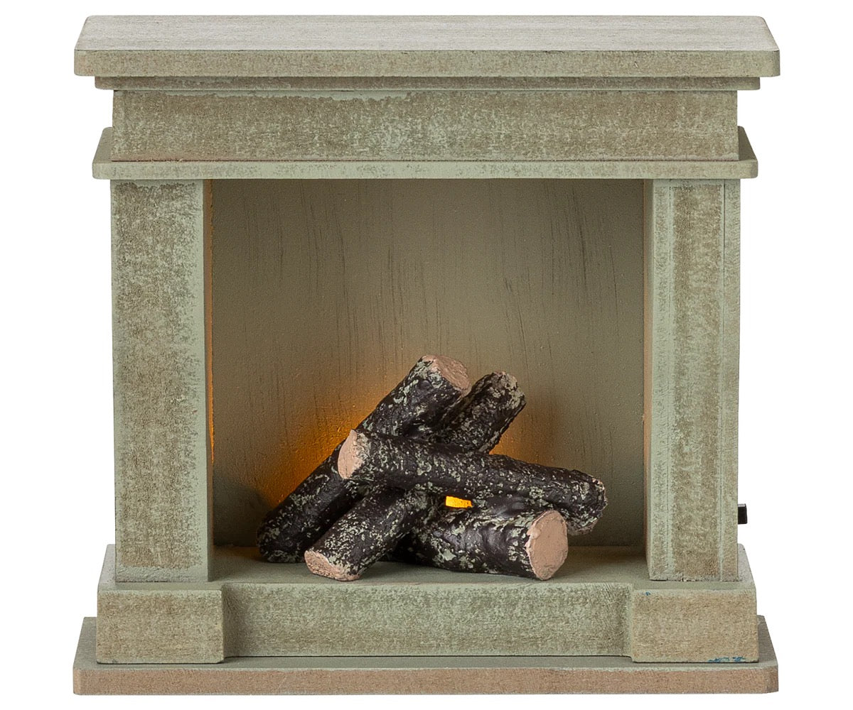 Fireplace, Miniature - Dusty Green