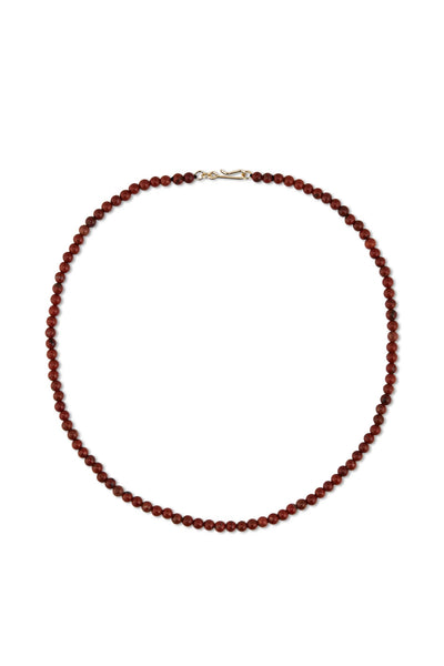 Petite Boule Necklace - Red Jasper