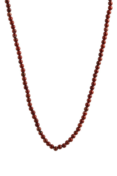 Petite Boule Necklace - Red Jasper