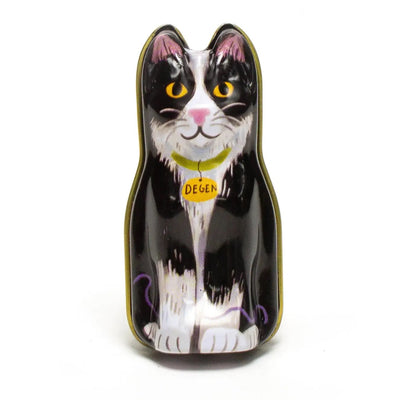 Black Cat Tin with Barber Cord