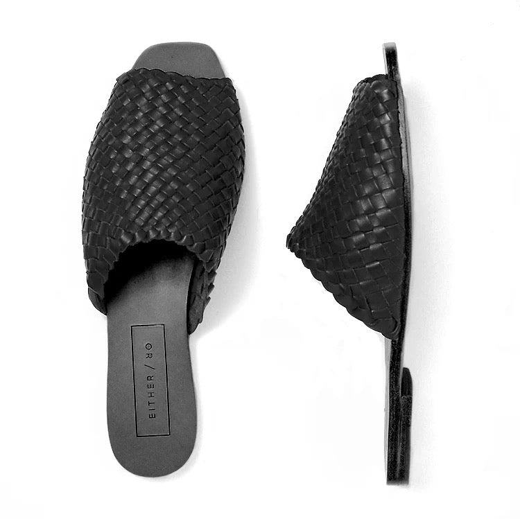 The Woven Slide - Black