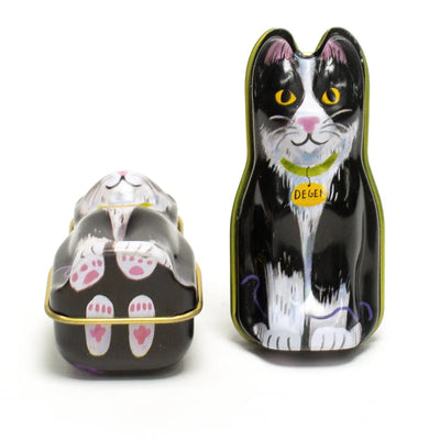 Black Cat Tin with Barber Cord