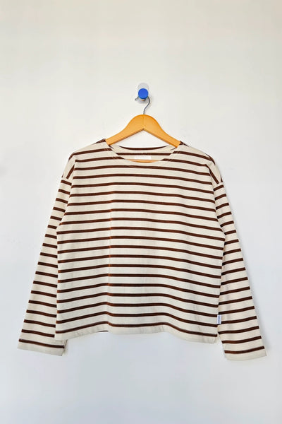 Sailor Top - Coffee Stripe