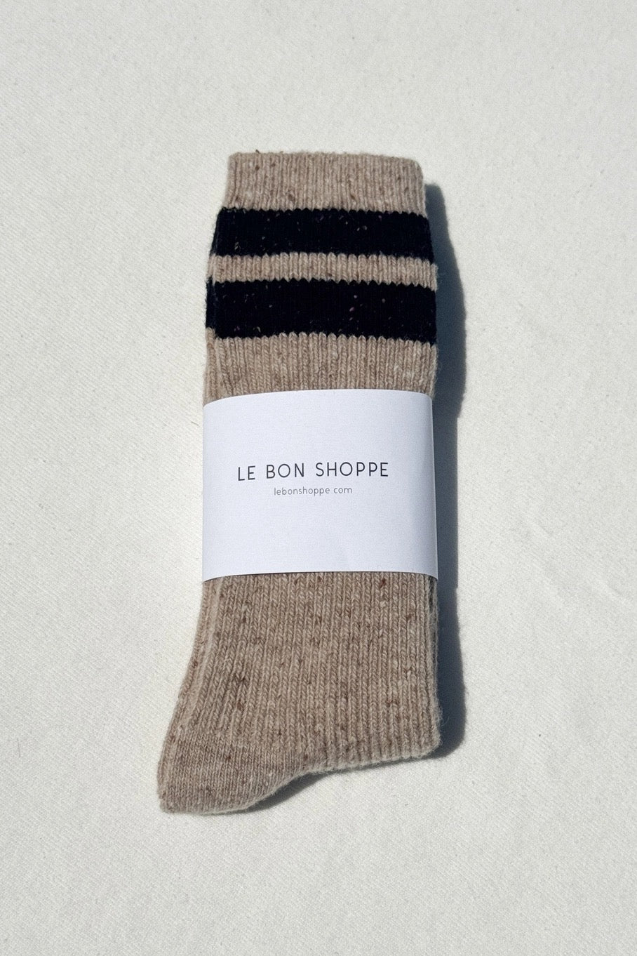 Snow Varsity Socks - Beige/Black