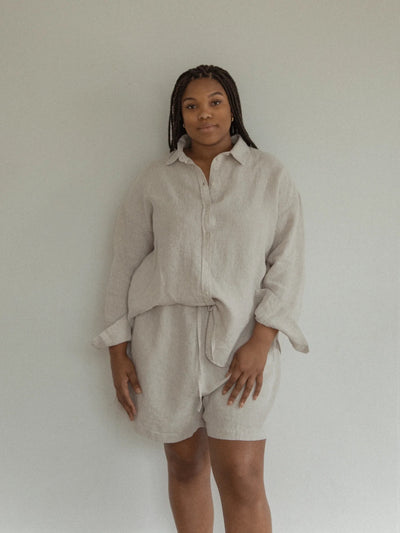 Lee Shirt in Linen - Oatmeal
