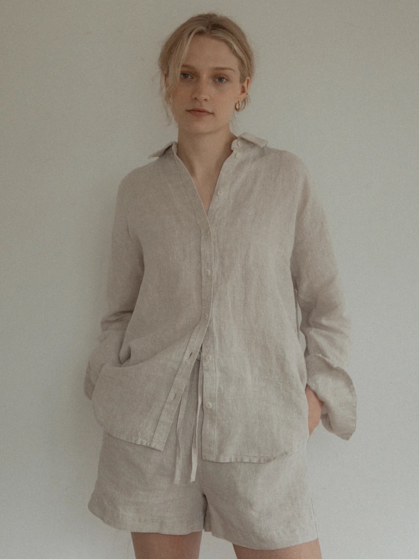 Lee Shirt in Linen - Oatmeal