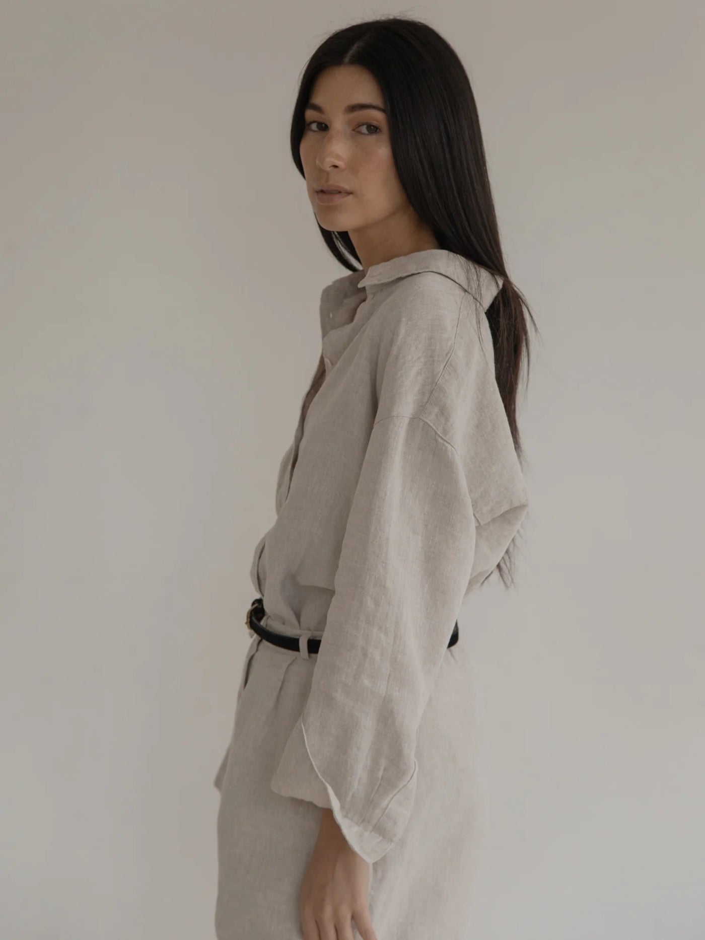 Lee Shirt in Linen - Oatmeal