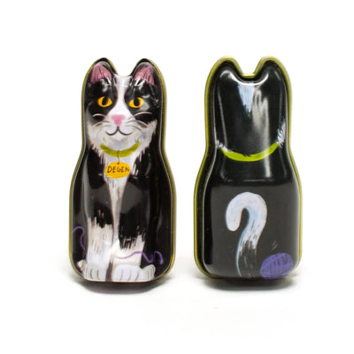 Black Cat Tin with Barber Cord