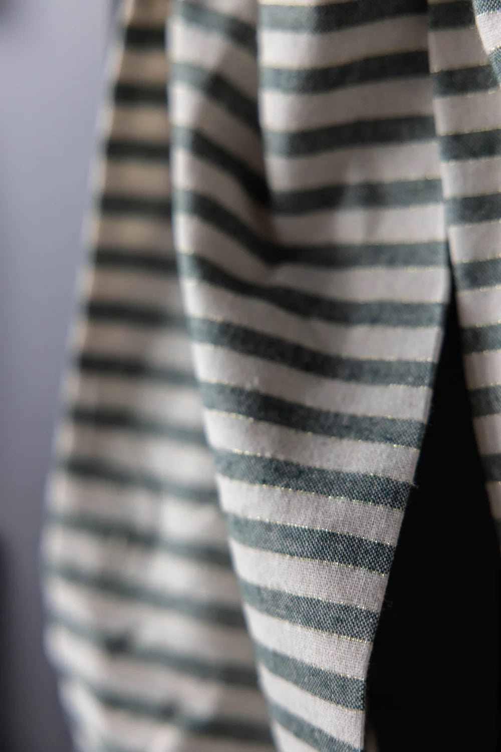 Large Striped Green and Gold Bow