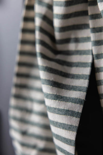 Large Striped Green and Gold Bow