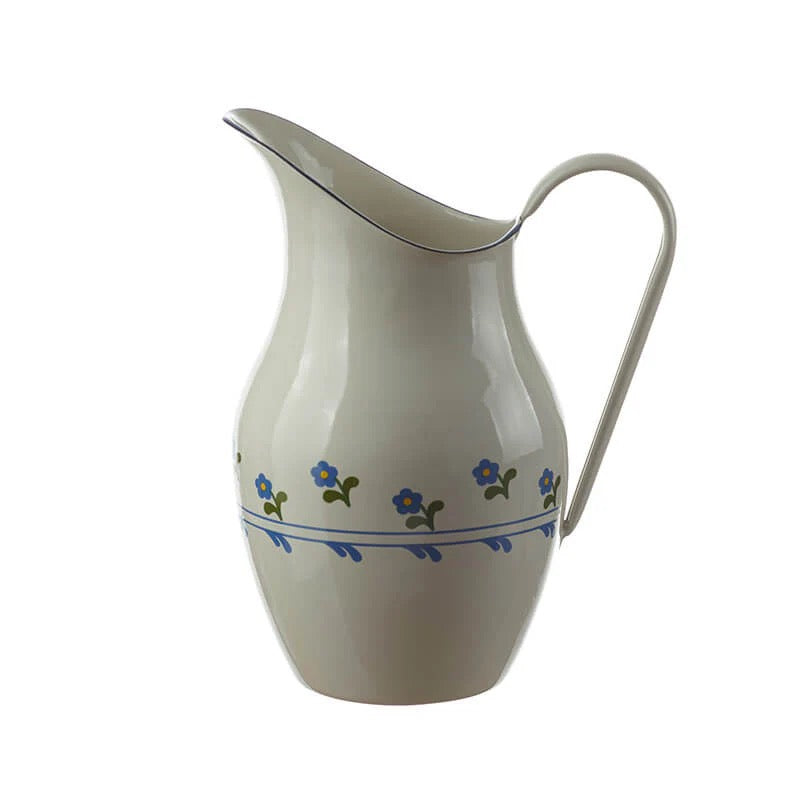 Floral Enamel Water Jug