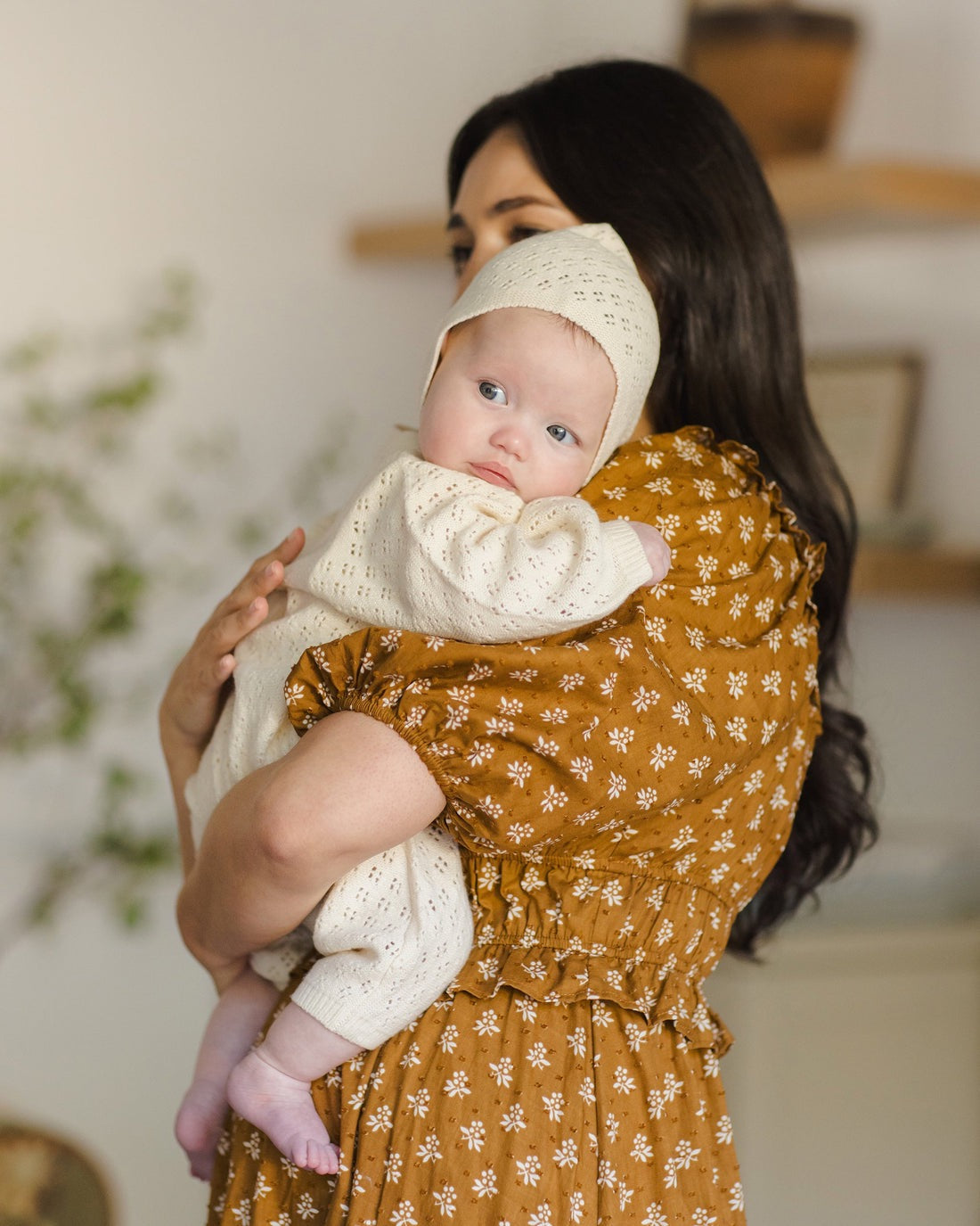 Long Sleeve Bubble Romper - Natural