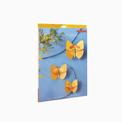 Yellow Butterflies - Set of Three