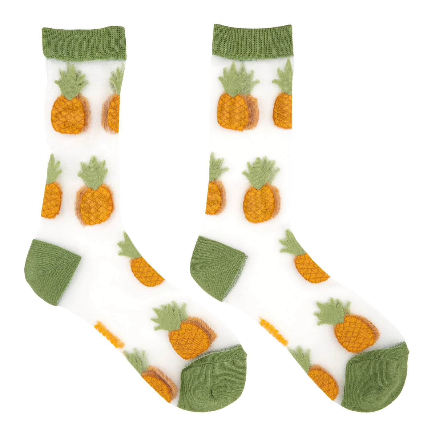 Sheer Pineapple Socks