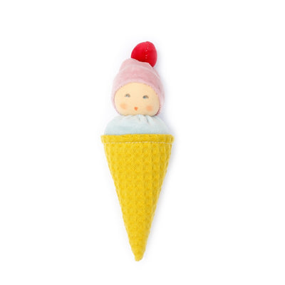 Organic Terry Baby Rattle - Ice ream