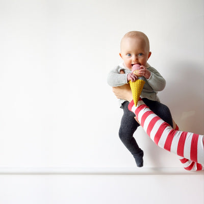 Organic Terry Baby Rattle - Ice ream