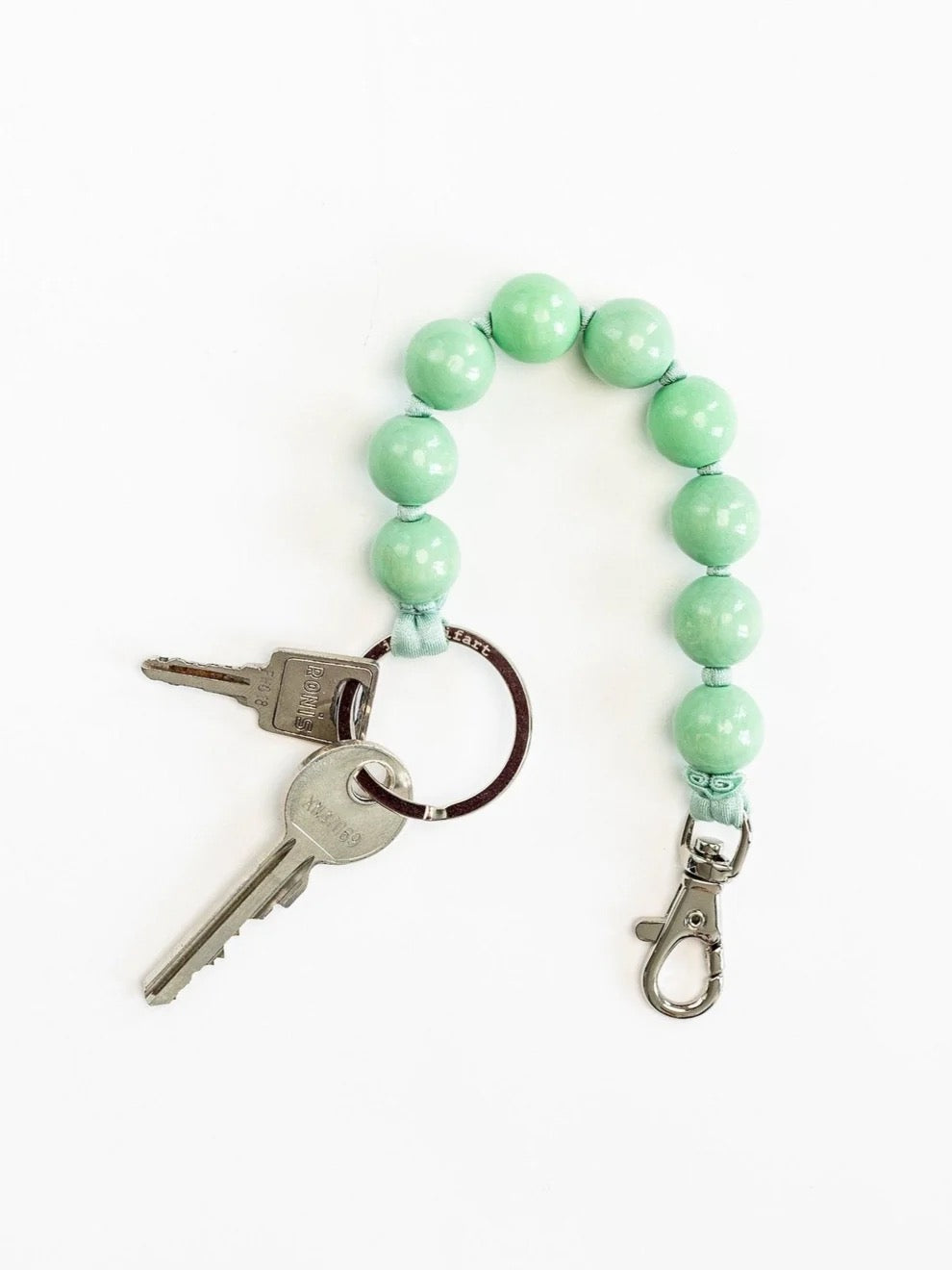 Big Perlen Short Keychain - Pastel Green