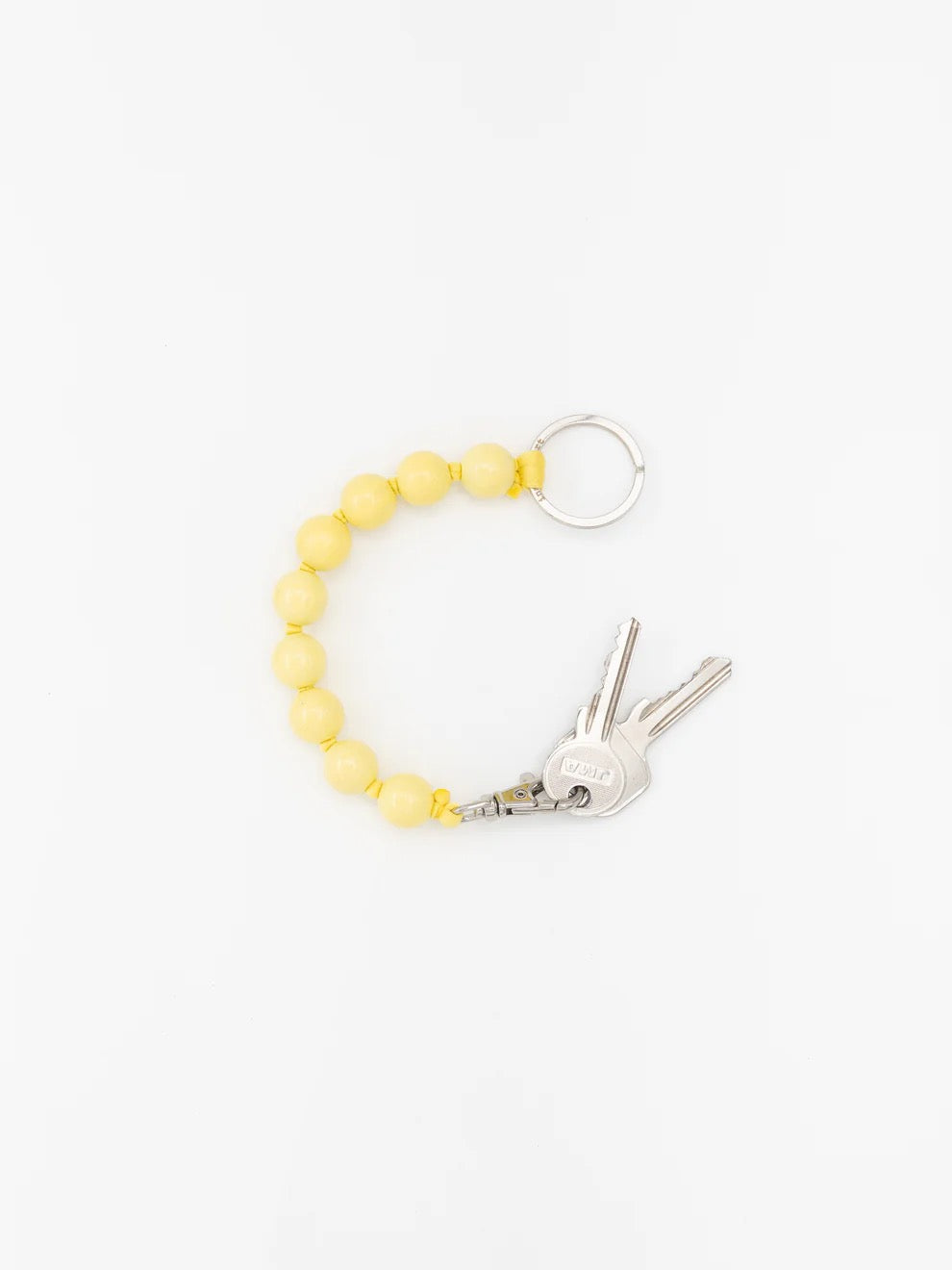Big Perlen Short Keychain - Pastel Yellow