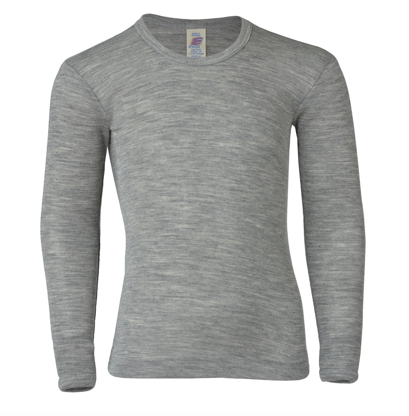 Organic Merino Wool/Silk Children’s Shirt- Grey Melange