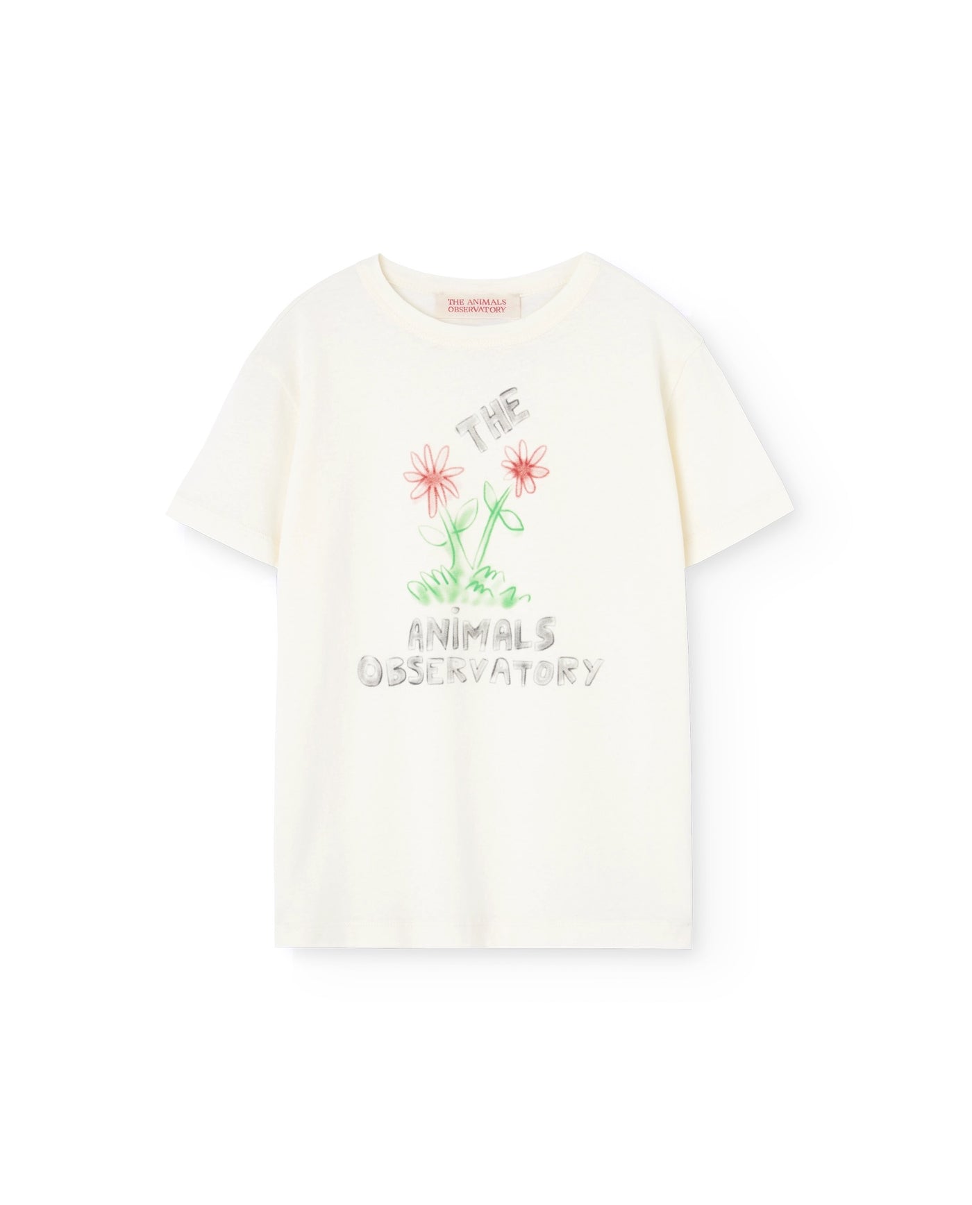 Flowers White Rooster T-Shirt