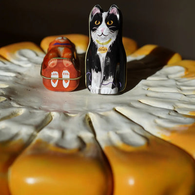 Black Cat Tin with Barber Cord