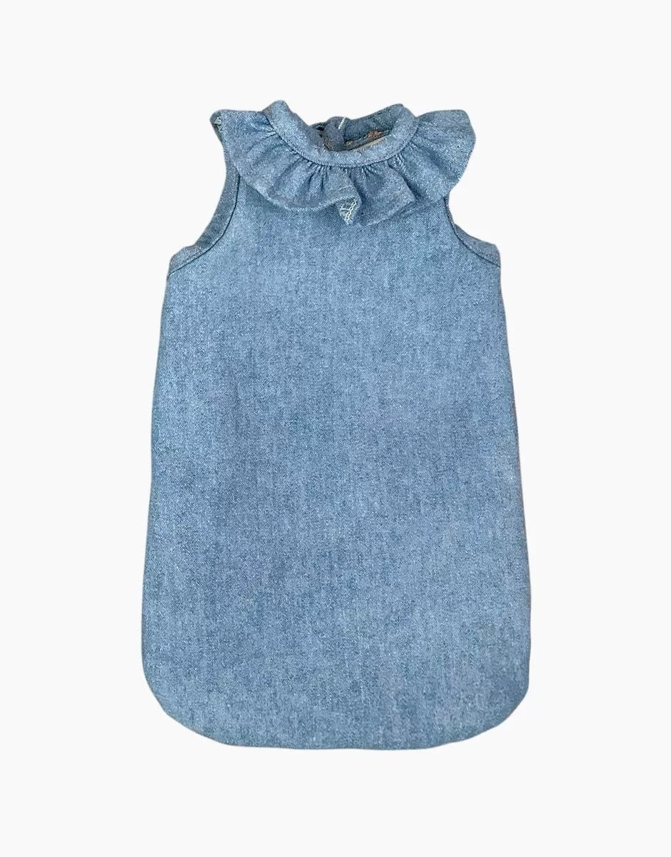 Denim Sleeping Bag with Collar - Dolls