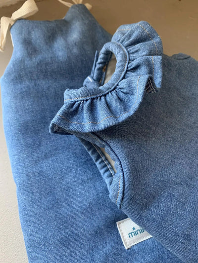Denim Sleeping Bag with Collar - Dolls