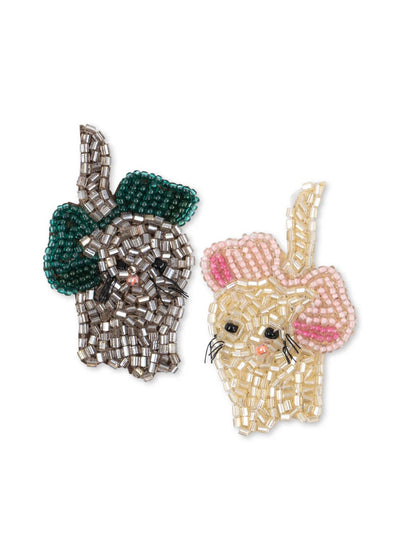 Two Pack Bow Kitty Hair Clip