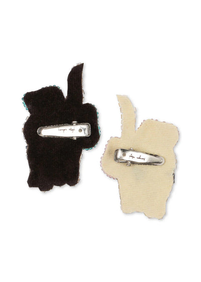 Two Pack Bow Kitty Hair Clip