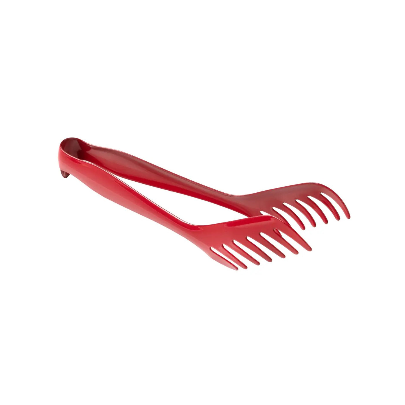 Stainless Steel Serving Tongs - Shiny Red
