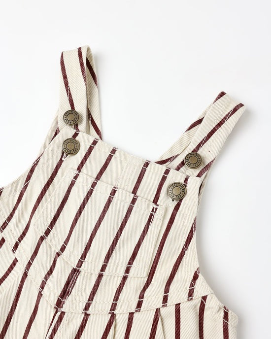 Vintage Overall - Burgundy Stripe