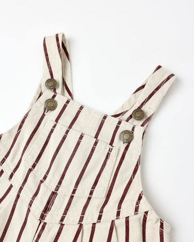Vintage Overall - Burgundy Stripe