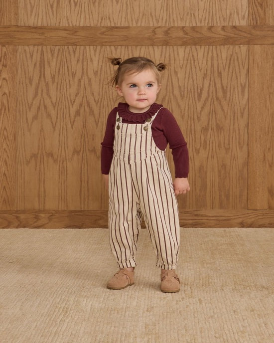 Vintage Overall - Burgundy Stripe