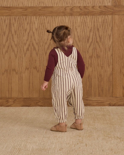 Vintage Overall - Burgundy Stripe