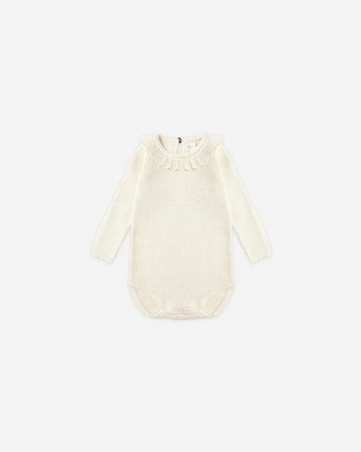 Ruffle Collar Bodysuit - Natural
